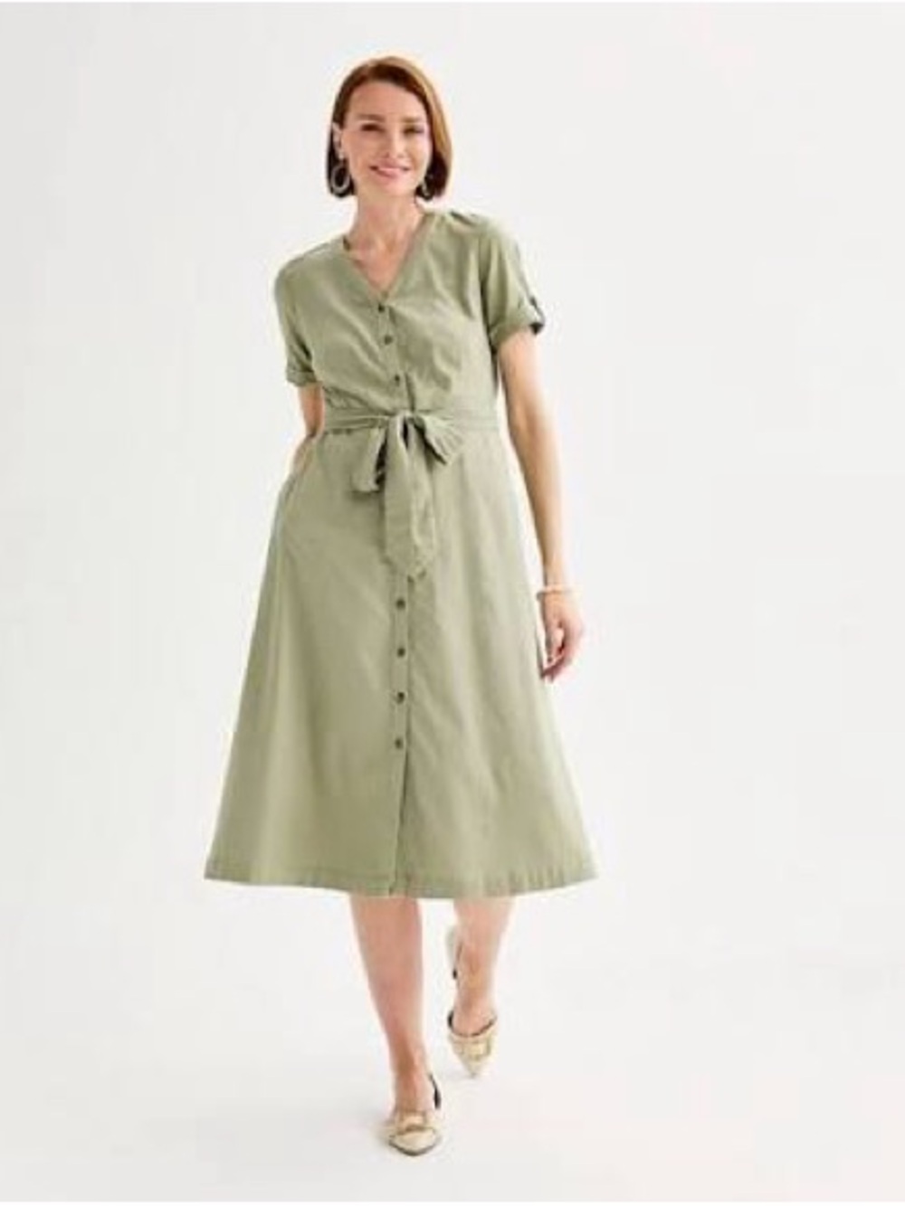 NWT Croft and Barrow utility dress M in black